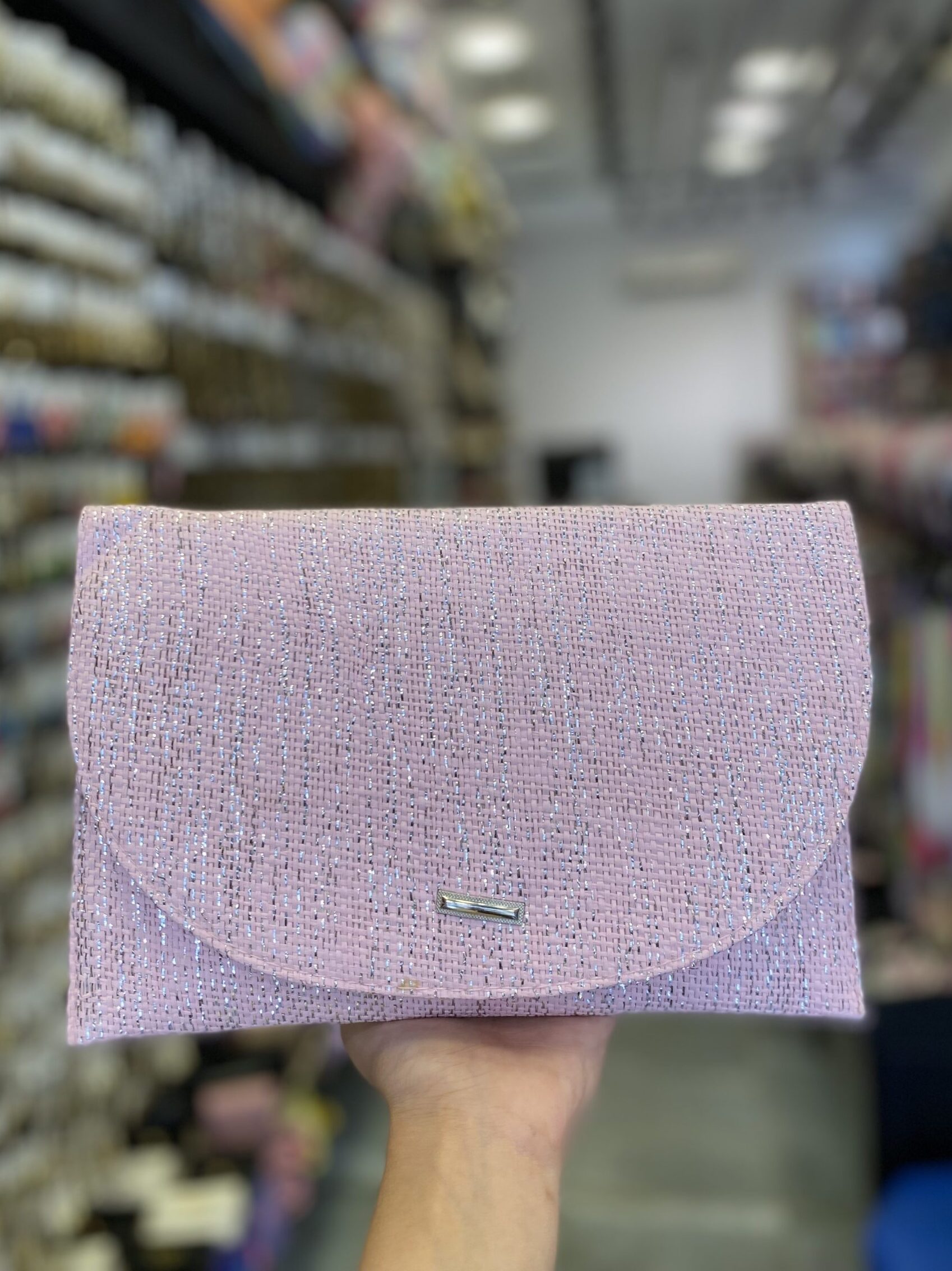 Sparkle Woven Clutch