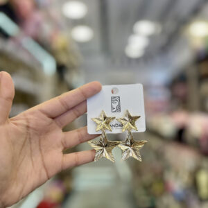 Double Star Drop Earrings